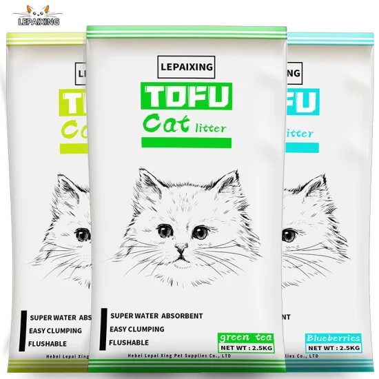 Gesunde Zutaten Sojaprodukte für Haustiere Tofu Katzenstreu Originalgeschmack